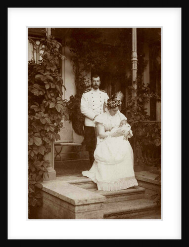 Tsar Nicholas II and Empress Alexandra Fyodorovna with their second daughter, Grand Duchess Tatyana, by Anonymous