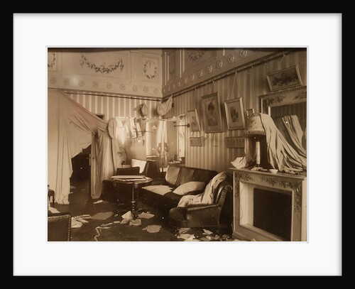 Boudoir of Empress Alexandra Fyodorovna after the Storming the Winter Palace, 1917 by Anonymous