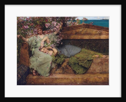 In a rose garden, 1890 by Anonymous