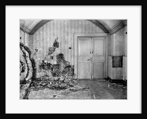 Cellar of Ipatiev house in Yekaterinburg, after the Execution of the Imperial Family in the night on by Anonymous