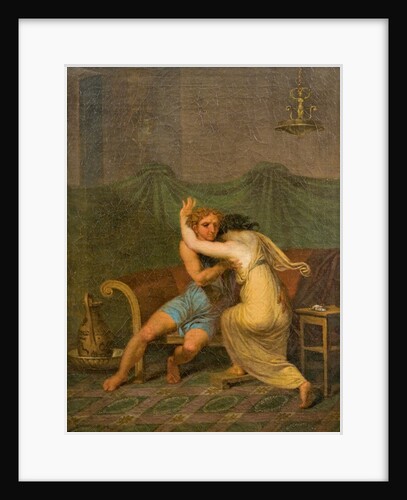 Catullus and Lesbia, who in his arms seek solace for the death of her sparrow, 1809 by Anonymous