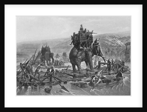 Hannibal crossing the Rhone, 1878 by Anonymous