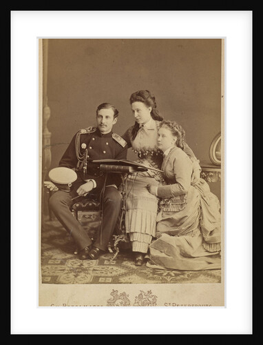 Grand Duchess Alexandra Iosifovna, Grand Duke Nicholas Constantinovich and Grand Duchess Vera Consta by Anonymous