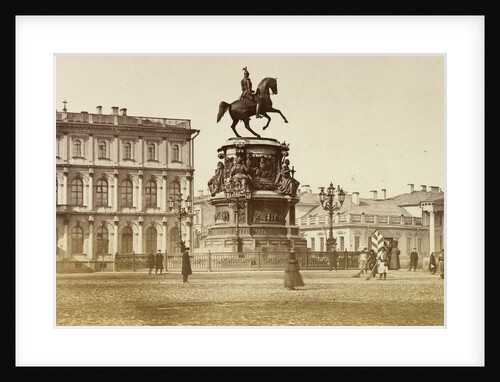View of the Monument to Emperor Nicholas I on Saint Isaacs Square, 1874 by Anonymous