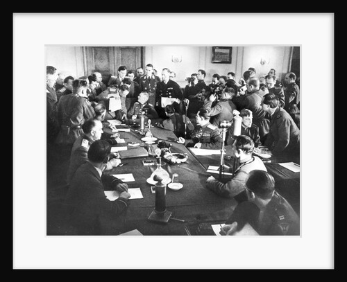 The signing the German Instrument of Surrender in Berlin, May 8, 1945, 1945 by Anonymous