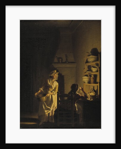 Testing Eggs. Interior of a Kitchen by Anonymous