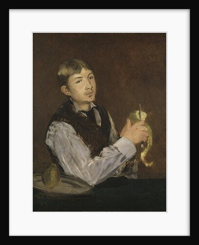 Young Boy Peeling a Pear by Anonymous