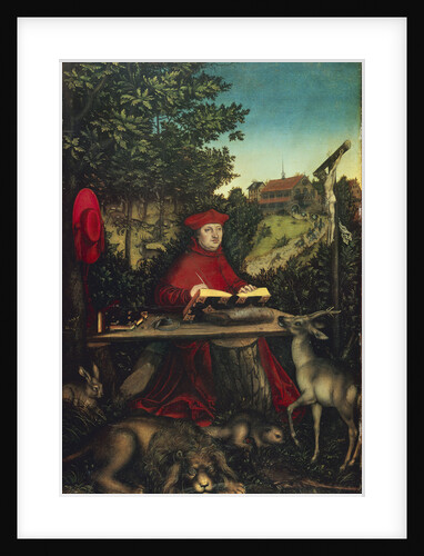 Cardinal Albrecht of Brandenburg as Saint Jerome, 1527 by Anonymous