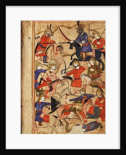 Illustration to the epic poem The Knight in the Panthers Skin by Shota Rustaveli, 17th century by Anonymous