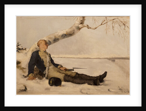 Wounded Warrior in the Snow, 1880 by Anonymous