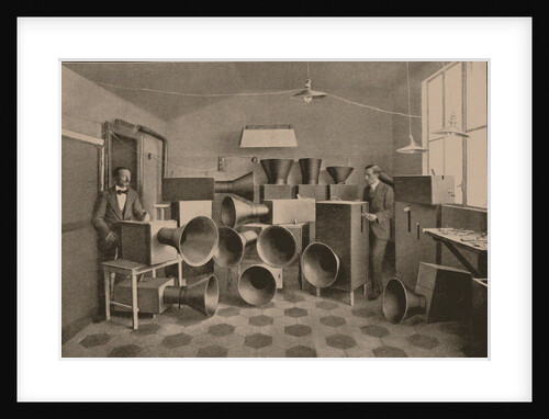 Intonarumori. Luigi Russolo and Ugo Piatti in the Studio in Milan by Anonymous