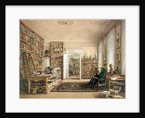 Alexander von Humboldt at his Library, 1856 by Anonymous