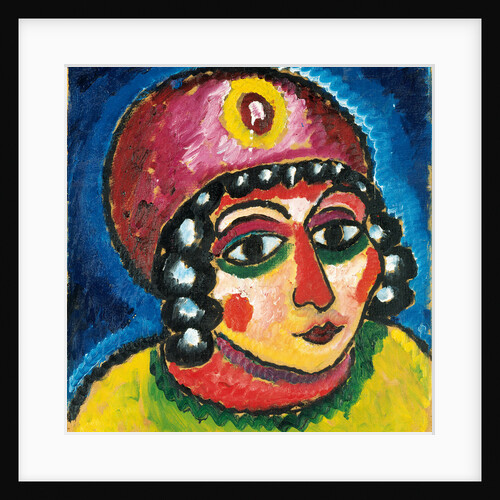 Girls Head with Red Turban and Yellow Clasp (Barbarian Princess), c. 1912 by Anonymous