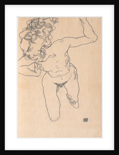 Laying (Falling) Woman with Long Hair, 1917 by Anonymous