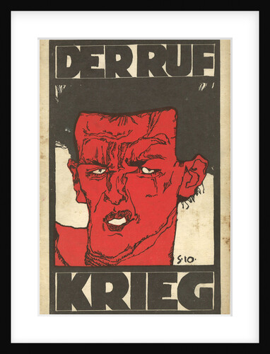 Self-portrait, 1910. Cover of The Call (Der Ruf) magazine. Special Edition The War (Krieg), by Anonymous