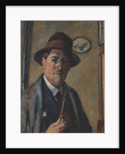 Self-Portrait with a pipe by Anonymous