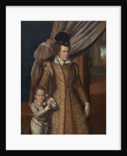 Portrait of Joanna of Austria, Grand Duchess of Tuscany, and her son Philip de Medici, by Anonymous