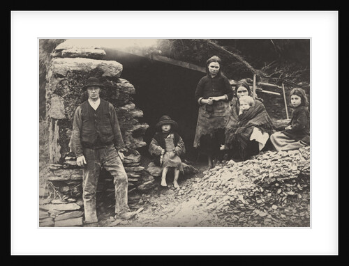 The Great Famine. A family at the ruins of their house in Killarney, 1888 by Anonymous