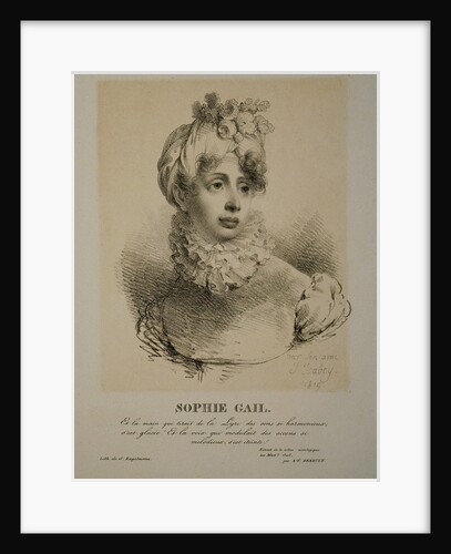 Portrait of the singer and composer Edmée Sophie Gail, 1819 by Anonymous