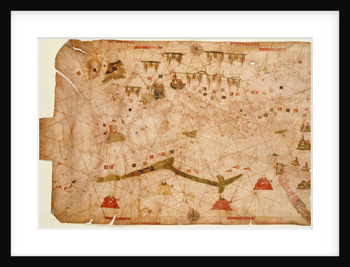 Nautical chart of the Mediterranean Sea, 1508 by Anonymous