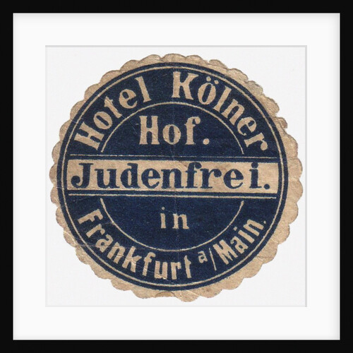 Mail sticker for the guests of the Hotel Kölner Hof in Frankfurt am Main, c. 1900 by Anonymous