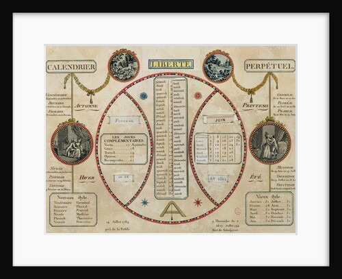 French Revolutionary Calendar, 1801 by Anonymous