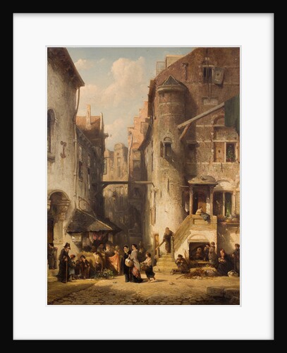 A street in Amsterdams Jewish quarter, 1851 by Anonymous