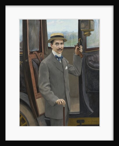 A Young Man by a Carriage, 1909 by Anonymous
