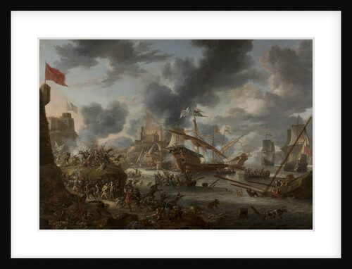 A naval battle between Christians and Turks, 1657 by Anonymous