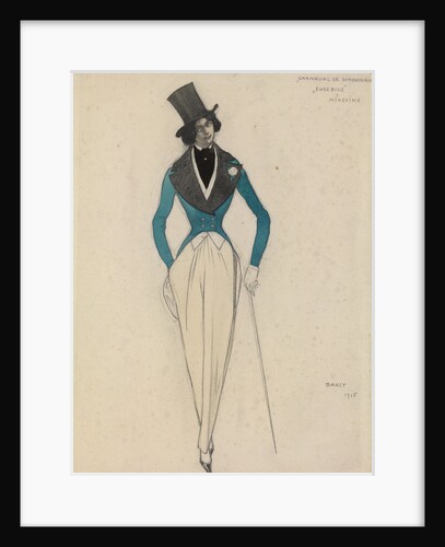 Costume design for the ballet Carnaval by R. Schumann, 1915 by Anonymous