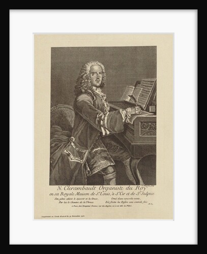Portrait of the composer Louis-Nicolas Clérambault, c. 1750 by Anonymous