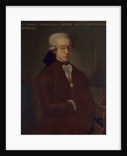 Portrait of the composer Wolfgang Amadeus Mozart, 1777 by Anonymous