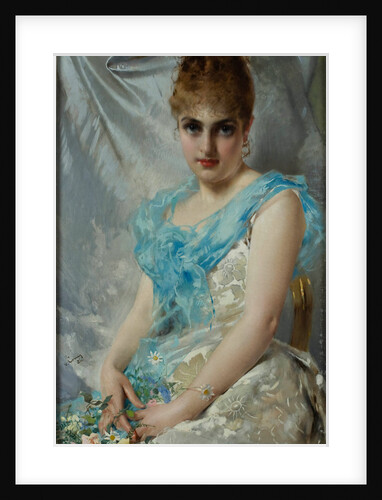Portrait of an elegant Lady, c. 1890 by Anonymous
