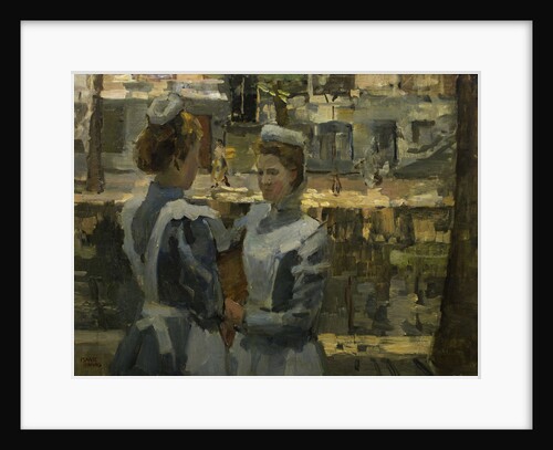 Servant Girls on the Leidsegracht by Anonymous