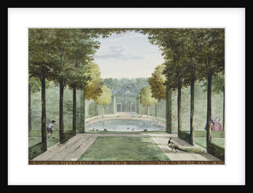 The garden with the menagerie of the Huis Zuydwind at s Gravenzande, 1746 by Anonymous