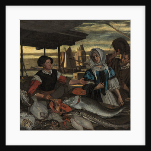 Fish market at evening, ca 1672 by Anonymous