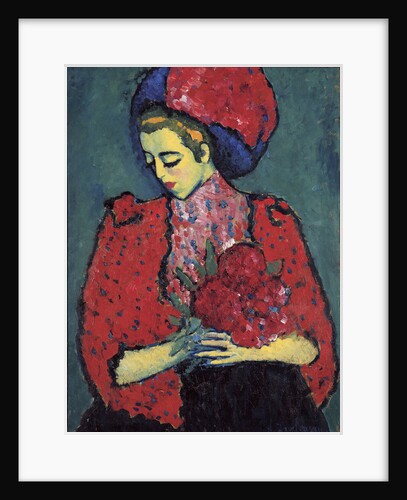 Girl with Peonies, 1909 by Anonymous