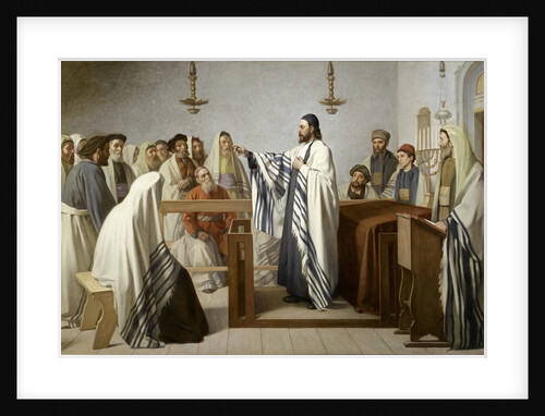 Sermon in an israelite oratory (Sermon dans un oratoire israélite), 1897 by Anonymous