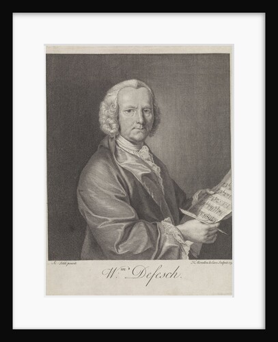 Portrait of the composer Willem de Fesch, 1751 by Anonymous