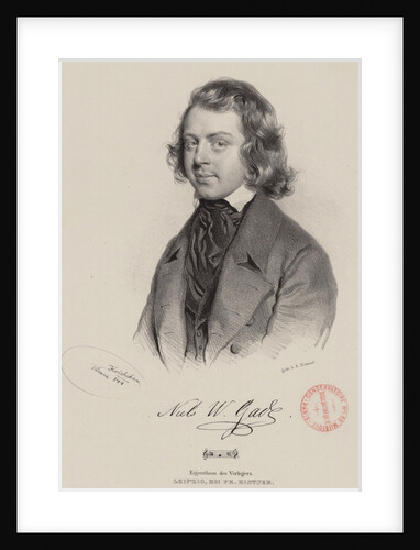 Portrait of the composer Niels Wilhelm Gade, 1844 by Anonymous