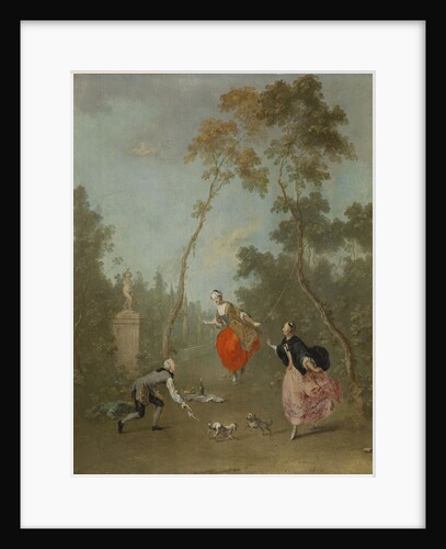 Lady on a swing by Anonymous