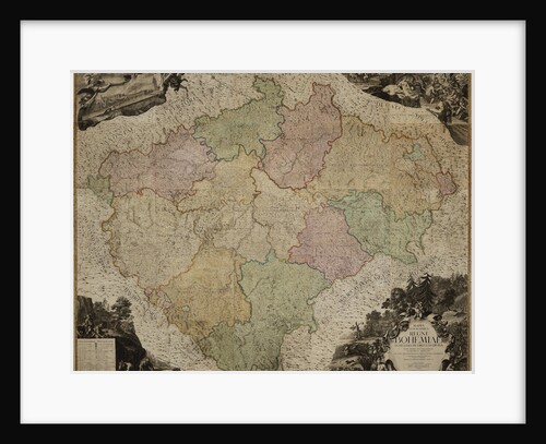 Map of the Kingdom of Bohemia, 1722 by Anonymous