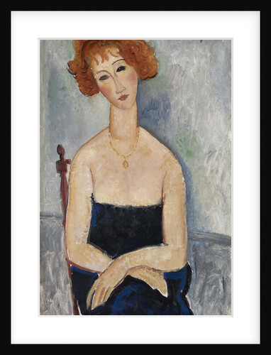 Red-headed Woman wearing a Pendant, 1918 by Anonymous