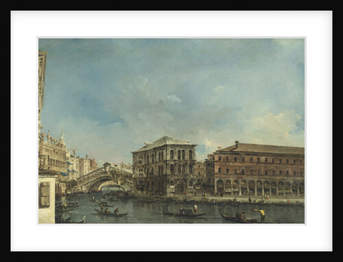 The Rialto Bridge with the Palazzo dei Camerlenghi in Venice by Anonymous