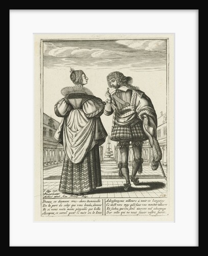 A fashionably dressed couple with a diamond ring, c. 1620-1630 by Anonymous