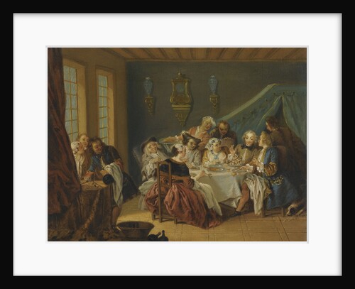 An Interior With Elegant Figures Dining, by Anonymous