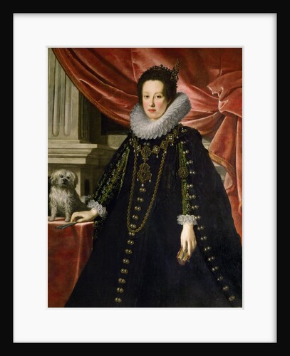 Anna de Medici, Archduchess of Austria, with a Lap Dog, c.1630 by Anonymous