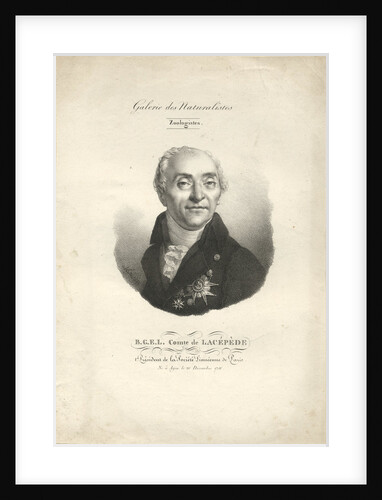 Bernard-Germain-Etienne de la Ville-sur-Illon, comte de Lacépède, 1842 by Anonymous