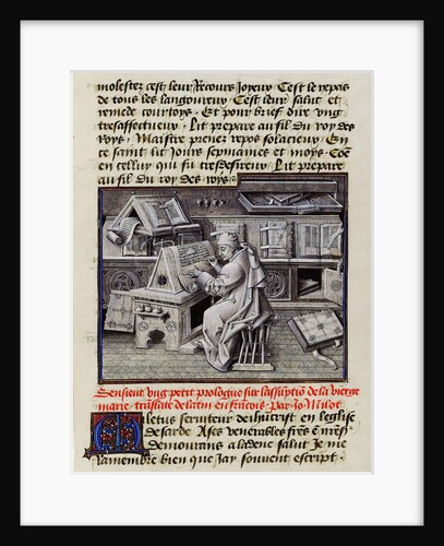 Burgundian scribe (Portrait of Jean Miélot, secretary, author and translator of Philip the Good, Duk by Anonymous