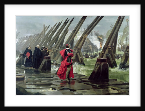 Cardinal Richelieu at the Siege of La Rochelle, 1881 by Anonymous